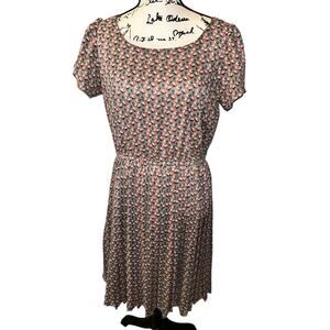 ANTONIO MELANI Laser Cut Sheath Dress Cream Floral‎ Print Size 10